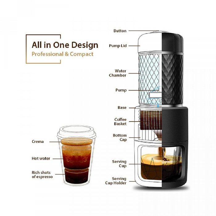 Staresso - Espresso Coffee Maker (Black 