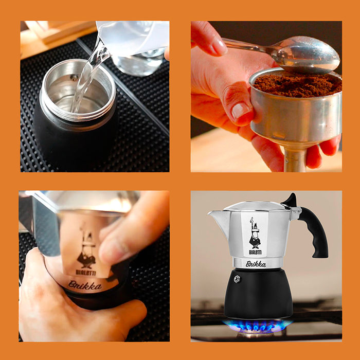 Bialetti - Brikka Black 4 Cups | Otten 