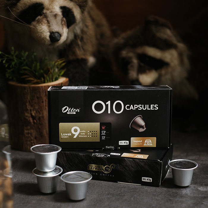 harga biji kopi kapsul arabika luwak adalah Rp. 94.500