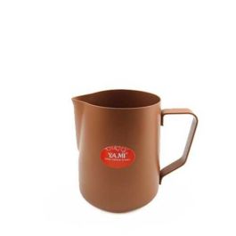 Yami Teflon Milk Jug 300 ml Brown (YM6886) - Otten Coffee 